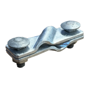 Double / Diagonal connector | for earthing strap | double / diagonal connector, galvanized